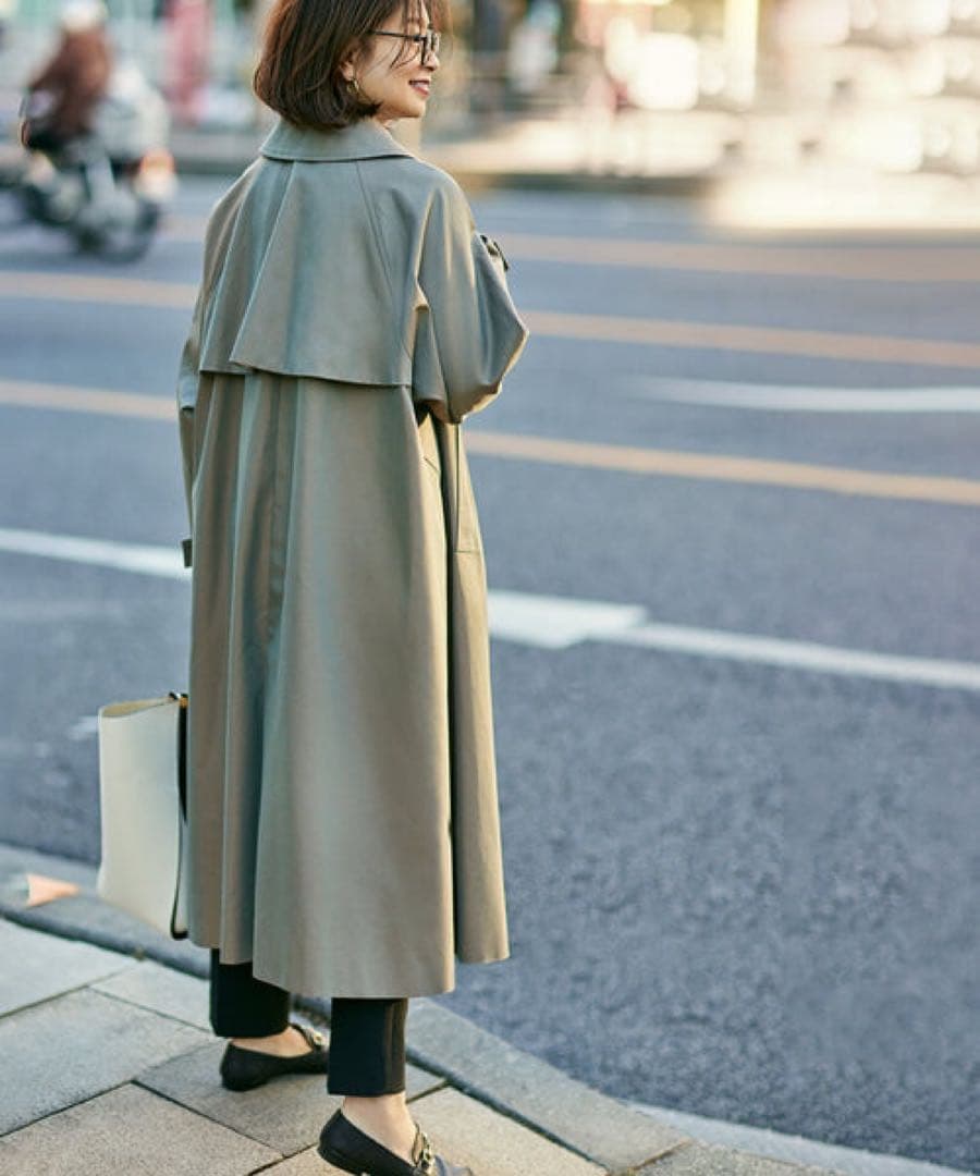 定価3.9万円 三尋木奈保×ROPE' ステンカラーコート 36