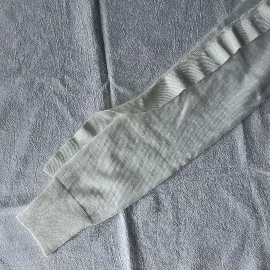 YONFA フラッシータートルニット　ホワイト　ニット