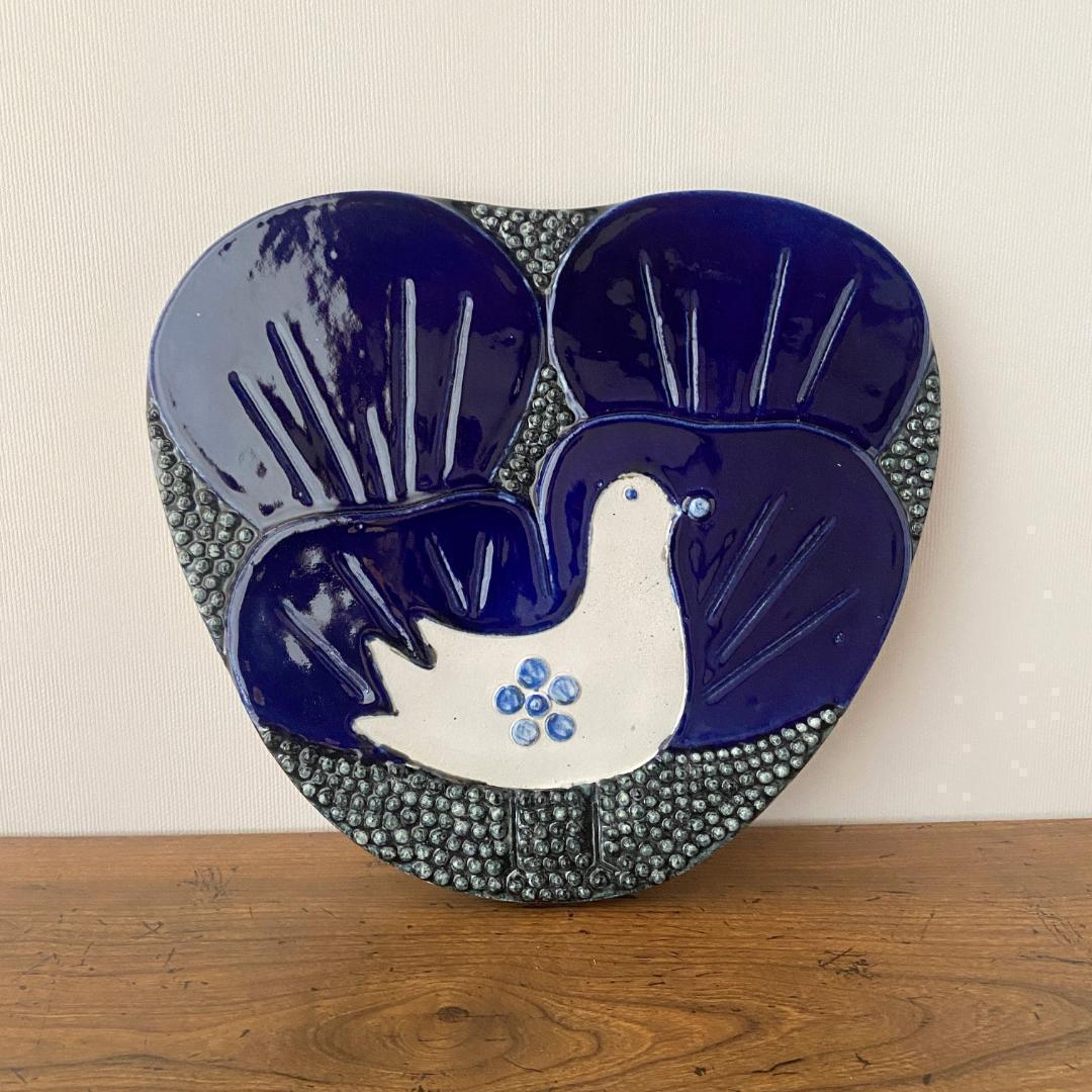 Sylvia Leuchovius シルヴィア 陶板 鳥 壁飾り 北欧 置物