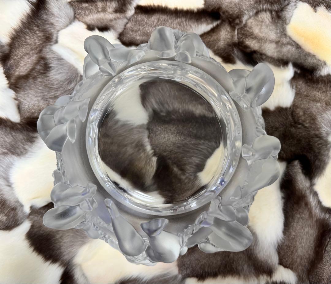 幅31.5cm LALIQUE ラリック　リュクサンブールベース 花瓶