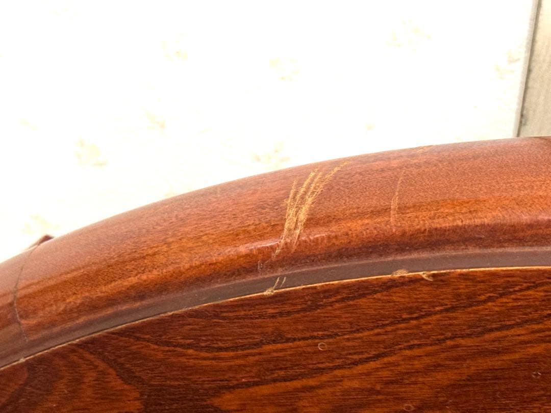 【ジュン様：引き取り専用】木製 折り畳み円卓 丸ちゃぶ台 座卓 猫脚