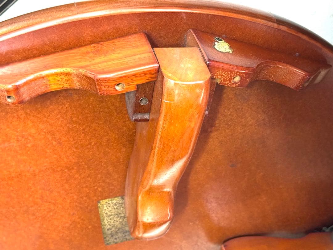 【ジュン様：引き取り専用】木製 折り畳み円卓 丸ちゃぶ台 座卓 猫脚