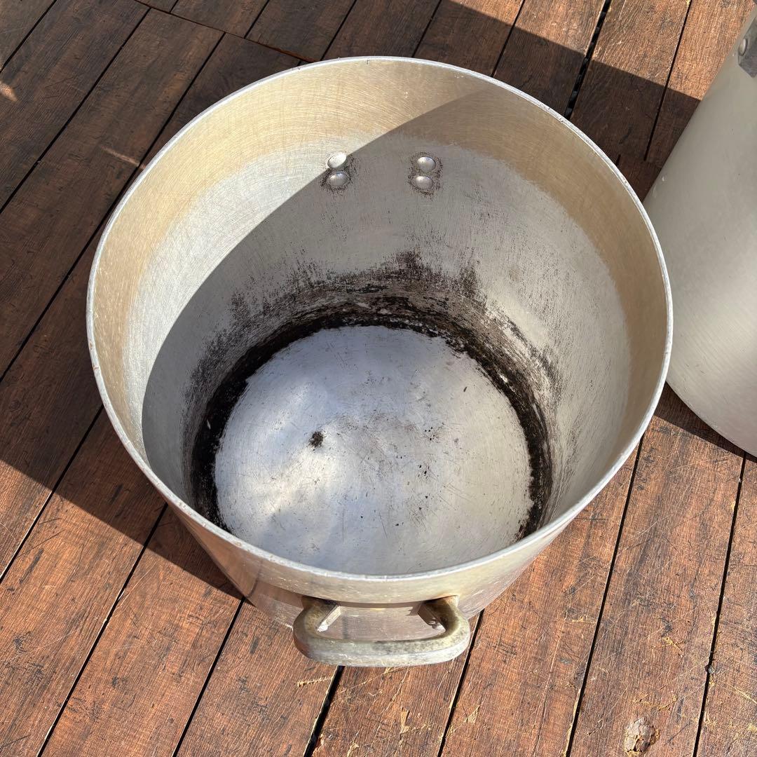 業務用 アルミ寸胴鍋 大型 2点セット 42/33cm フタ付き厨房 調理器具