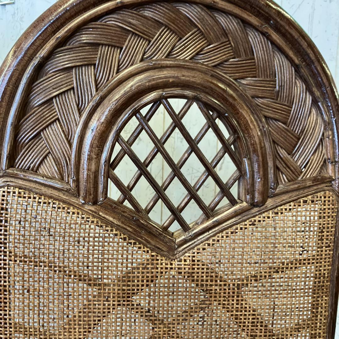 昭和レトロ エスニック ラタン 3連 パーテーション 間仕切り 仕切り