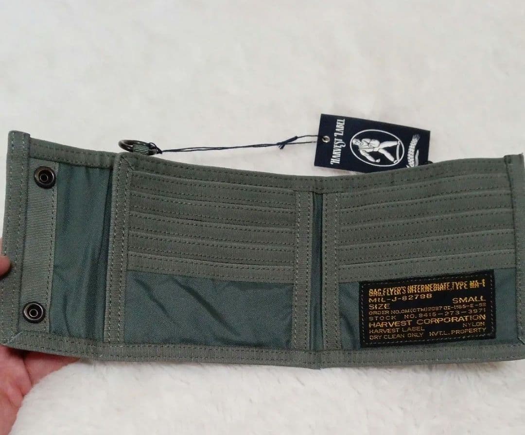 最終価格　デッドストック ハーヴェストレーベル　スナップ折り財布 貴重品