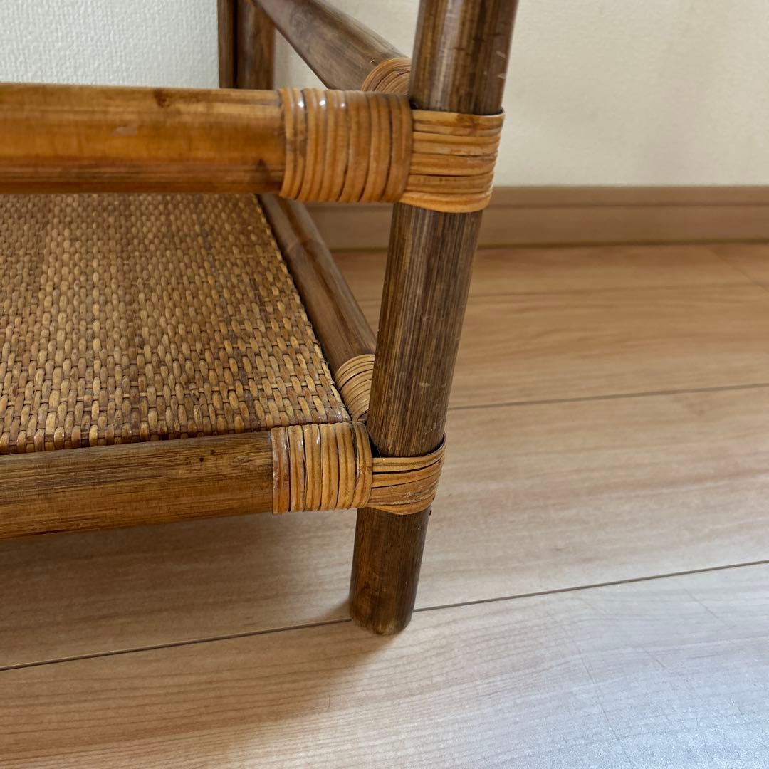 籐 ラタン チェスト 昭和 レトロ コーナーラック