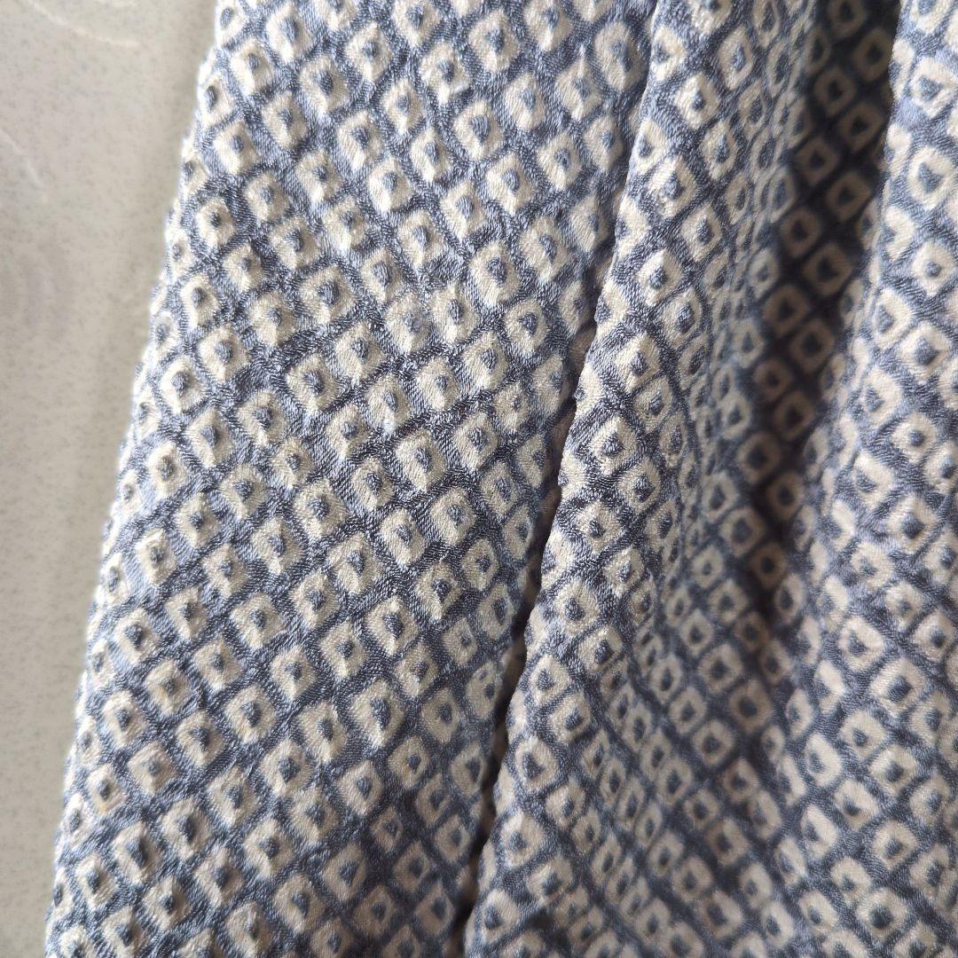 七五三３歳正絹総絞りの被布（薄いグレー）中綿無し