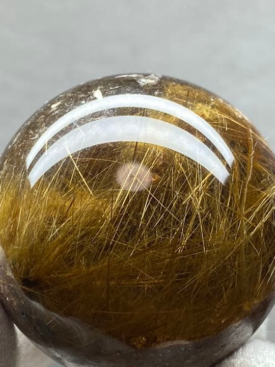 天然水晶球 極上珍品守護石★金針水晶❣️太陽発射ルチルクォーツ★金の花火★