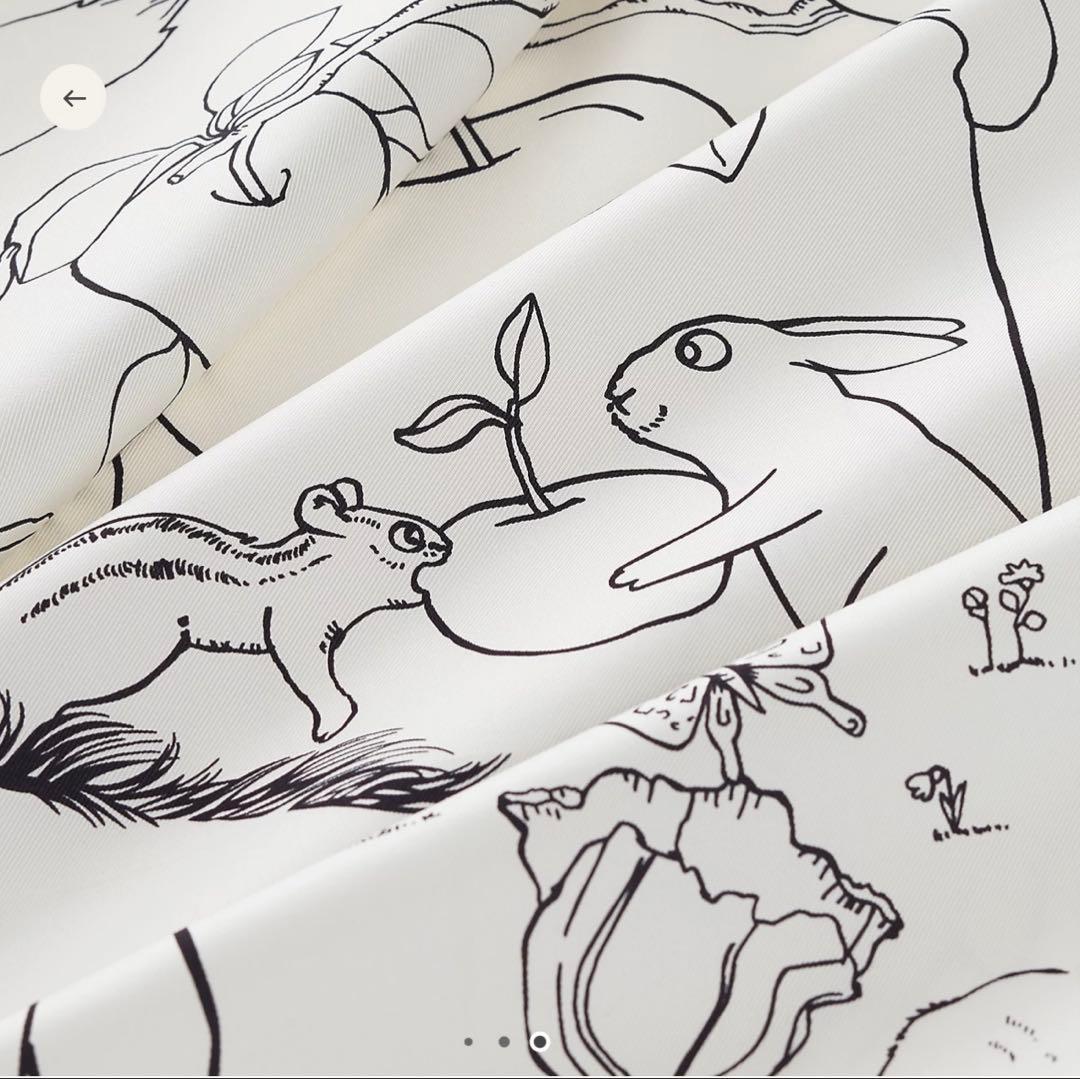 2026ss エルメス カレ90 ル・ポミエ・セリエ 白黒 河原伸介 新品未使用