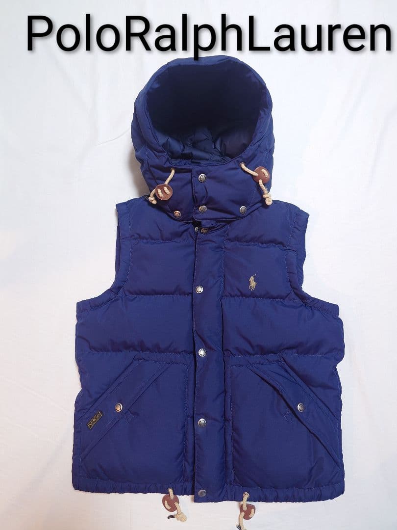 ポロラルフローレン ダウンベスト フード付き 肉厚 レディース