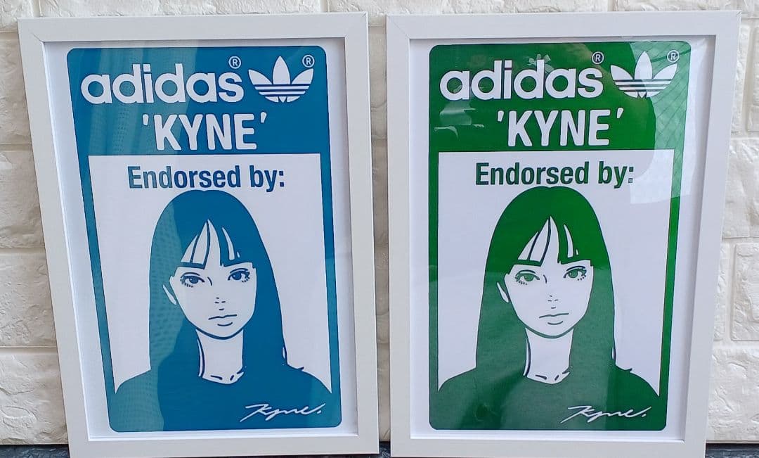 kyne/adidas キネ・アディダス【A4サイズ写真ポスター額装付３点セット