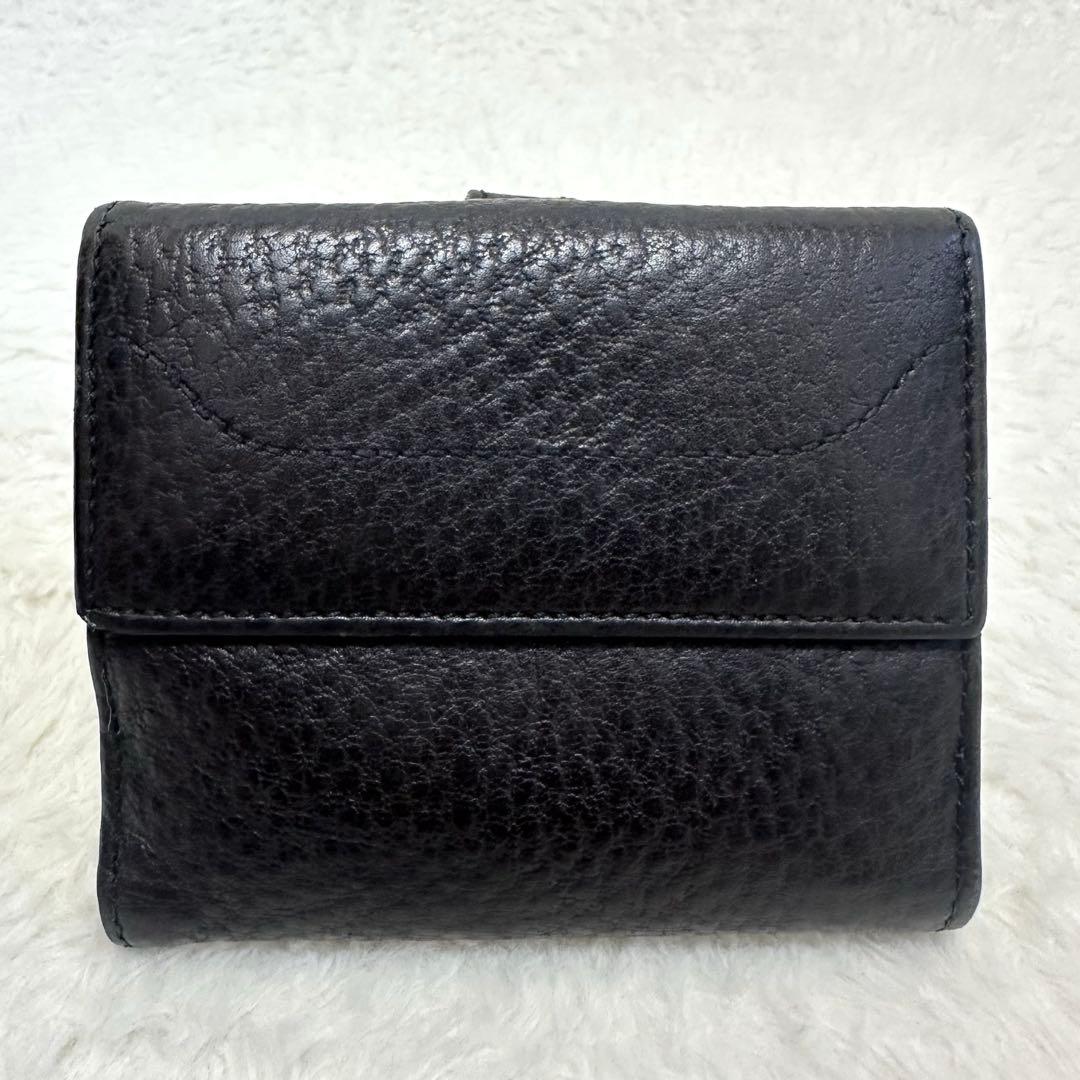 GUCCI グッチ 2つ折り財布 レザー ニュージャッキー シボ革 ゴールド金具