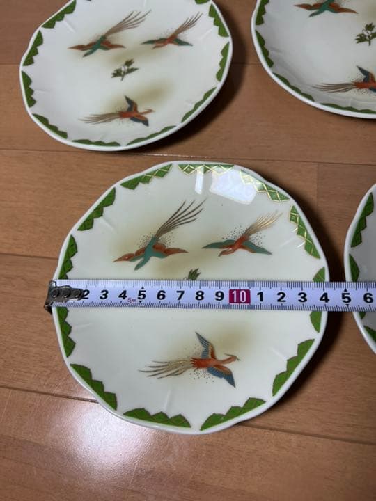 407 林九郎　金鶏文　皿　5客　未使用　有田焼