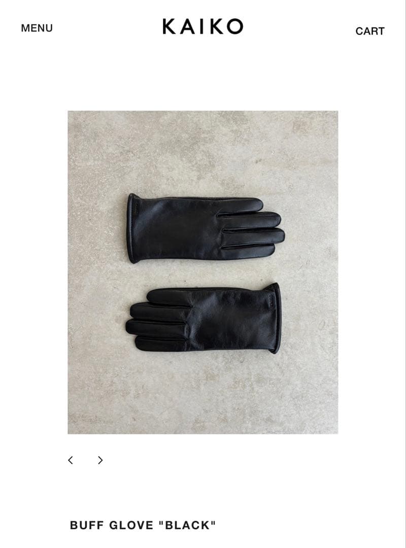小物 KAIKO BUFF GLOVE \"BLACK\"