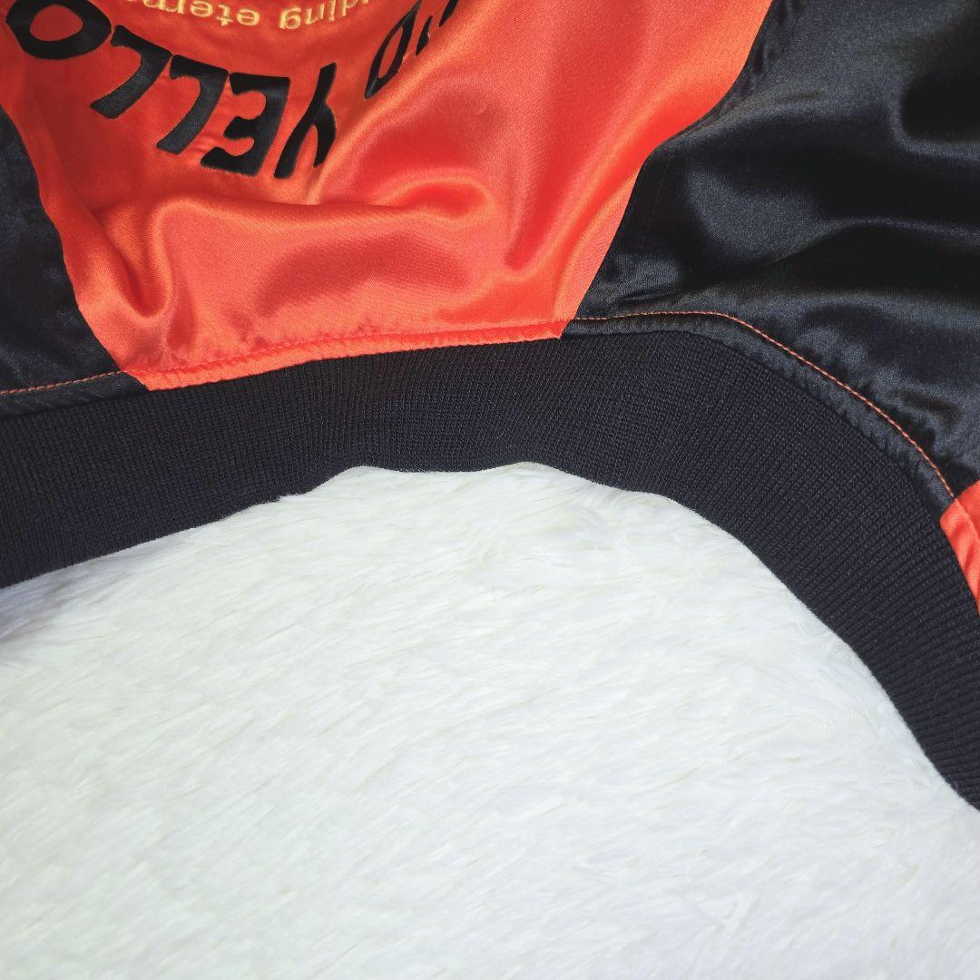 PEAK'D YELLOW スカジャン ブラック×オレンジ 刺繍 バイク 和柄