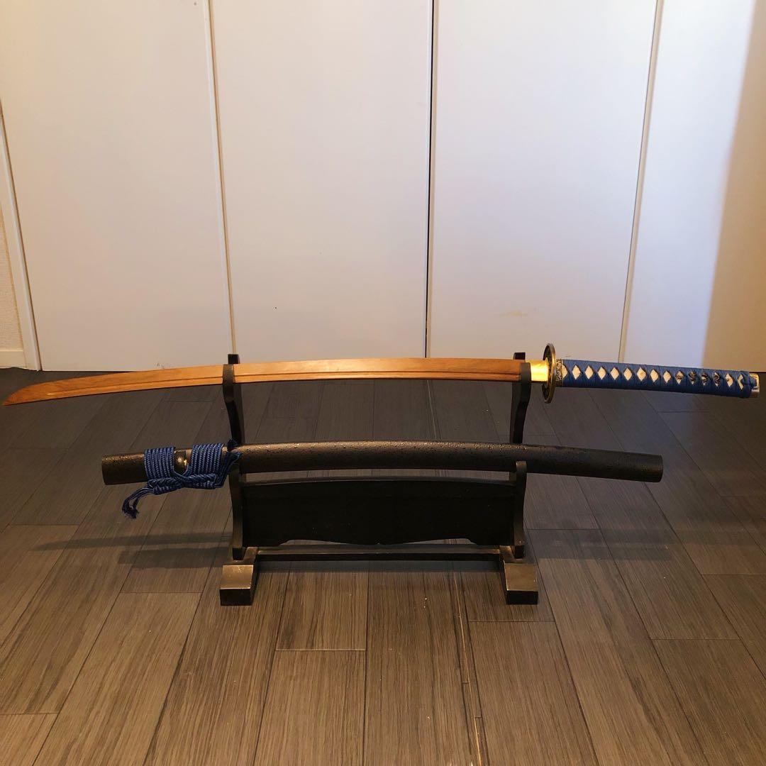 希少品　高級模造刀　ローズウッド　木刀　鞘付き木刀　拵え　高級居合刀　刀剣武具