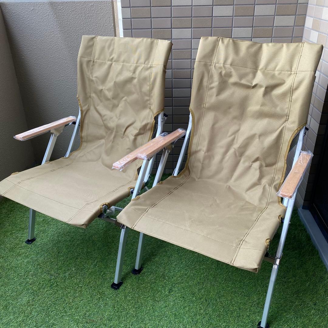 【新品スノーピークOEM品】ローチェア30 カーキ 2脚セット
