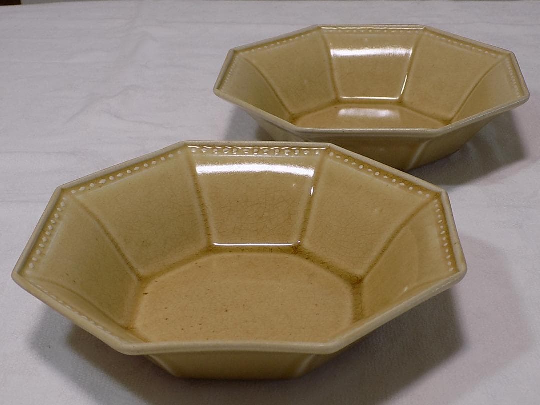 吉田健宗　八角鉢皿　２個セット　数回使用