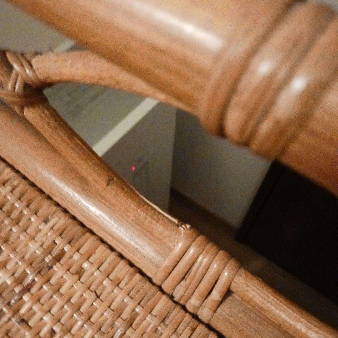 ラタン　　収納棚　　４段　　藤家具　　　　キャスター付き