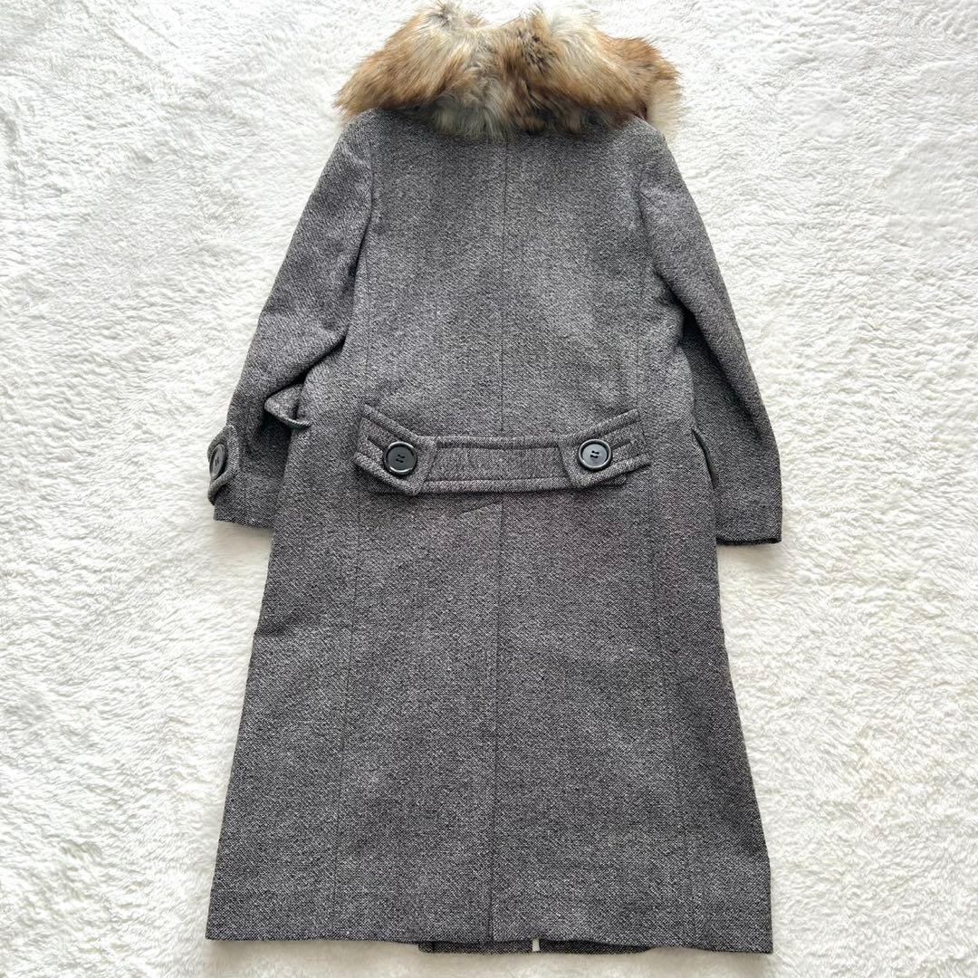 【美品】トリココムデギャルソン ファーロングコート ツイード 希少 S