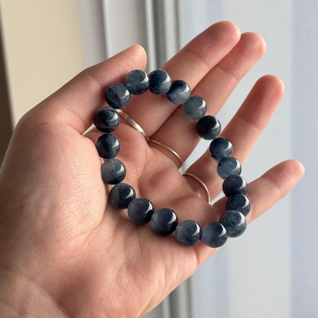 naoki　高品質　美品　ブルーラビットヘアルチルブレスレットNO.436