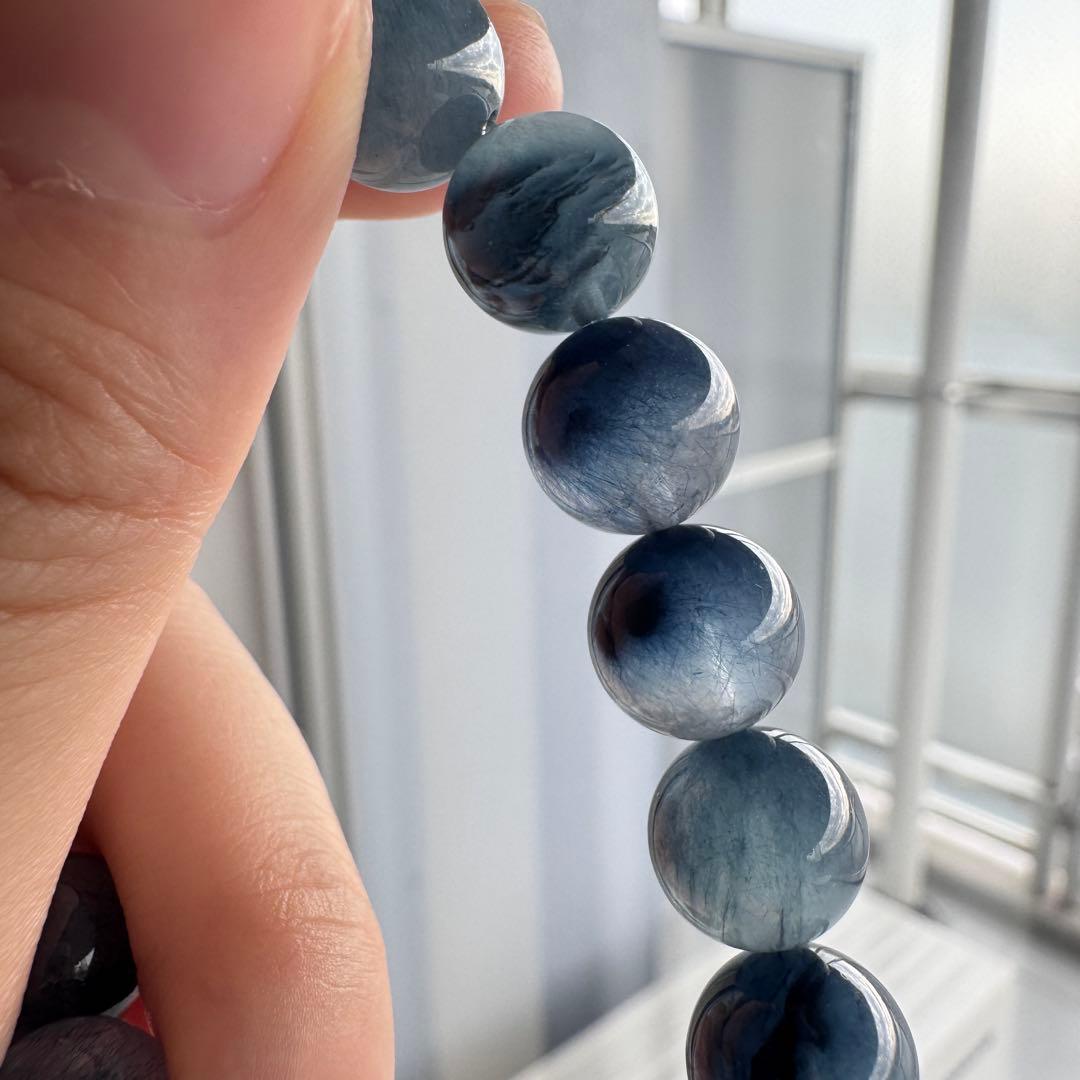 naoki　高品質　美品　ブルーラビットヘアルチルブレスレットNO.436