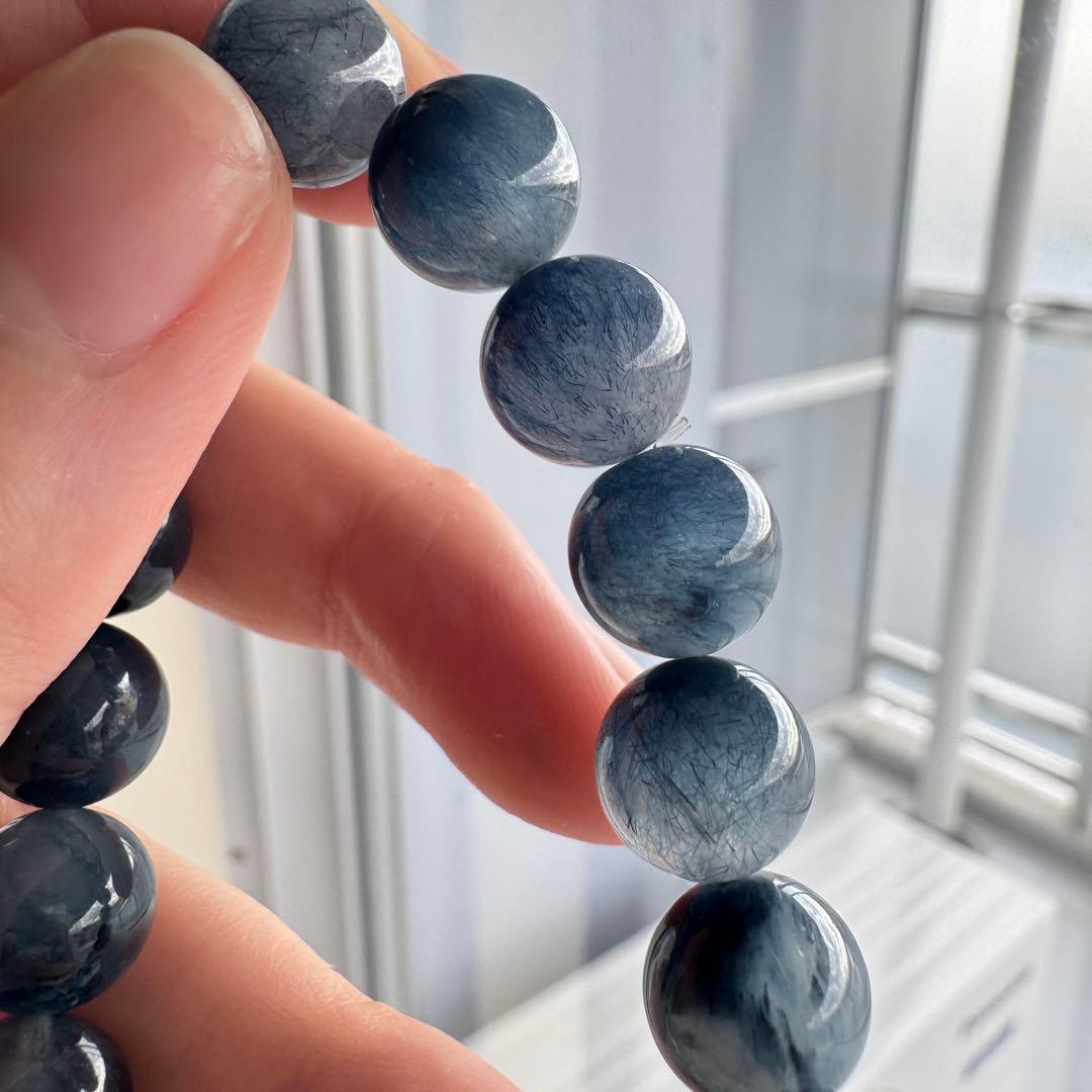 naoki　高品質　美品　ブルーラビットヘアルチルブレスレットNO.436