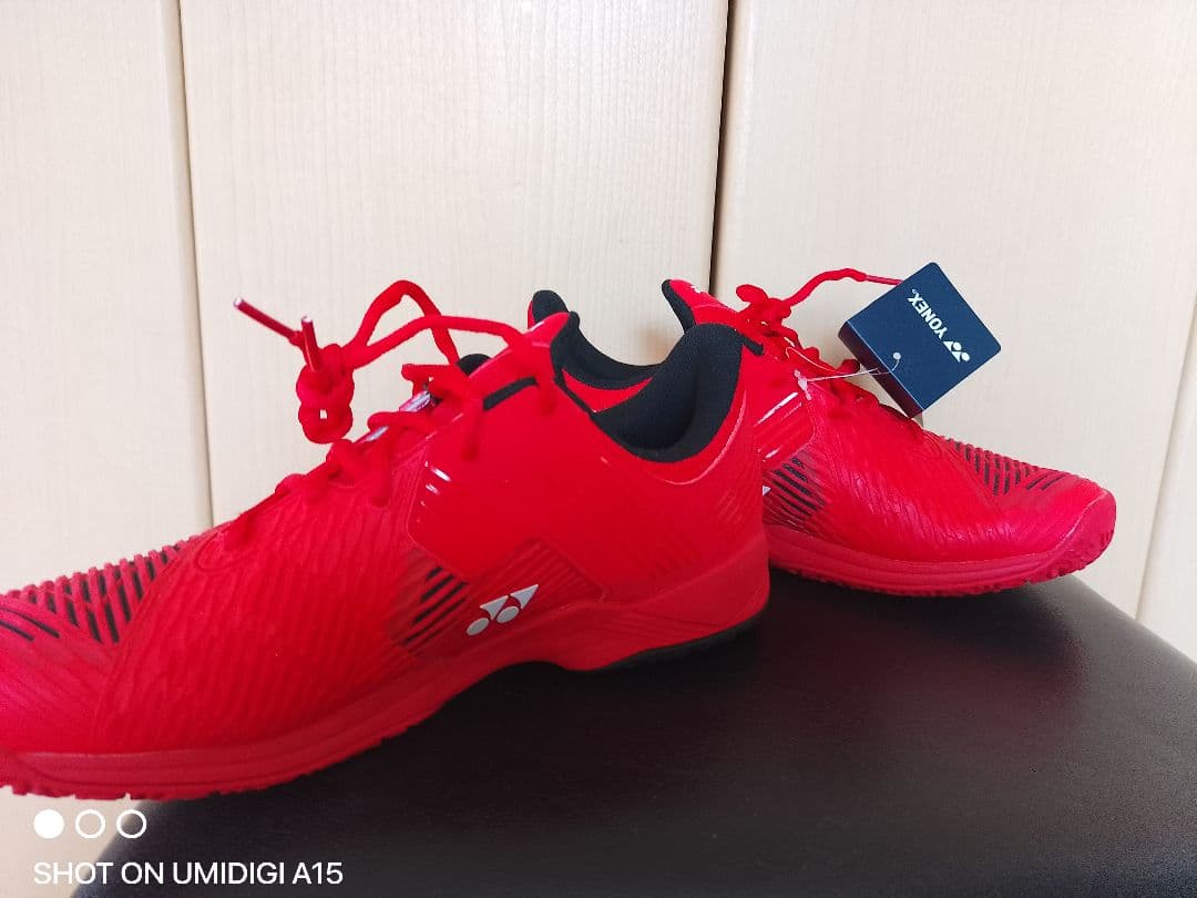 M*u様 YONEX テニスシューズ レッド　オムニ、クレー