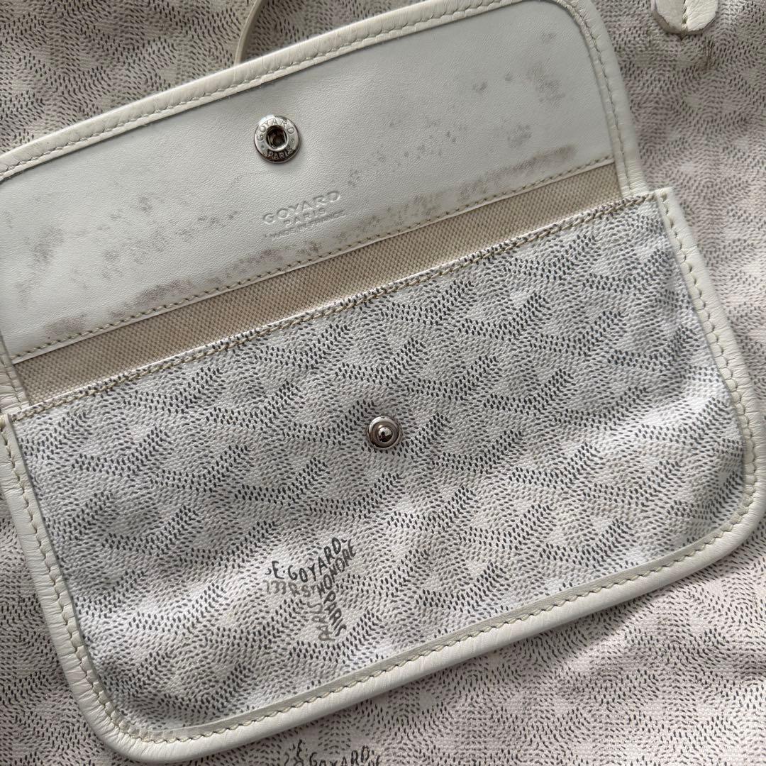 GOYARD サンルイ GM ホワイト リバーシブル トートバッグ