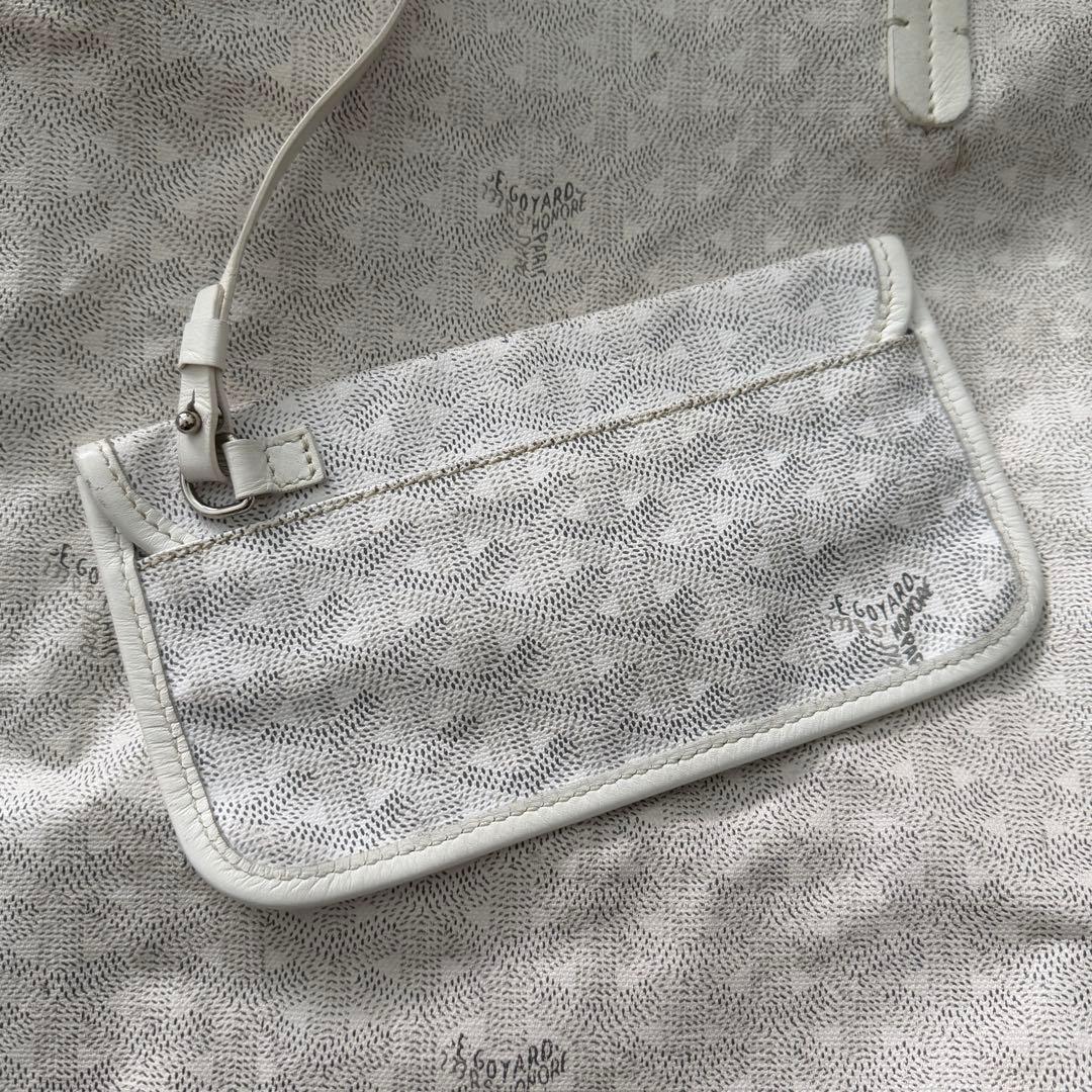 GOYARD サンルイ GM ホワイト リバーシブル トートバッグ
