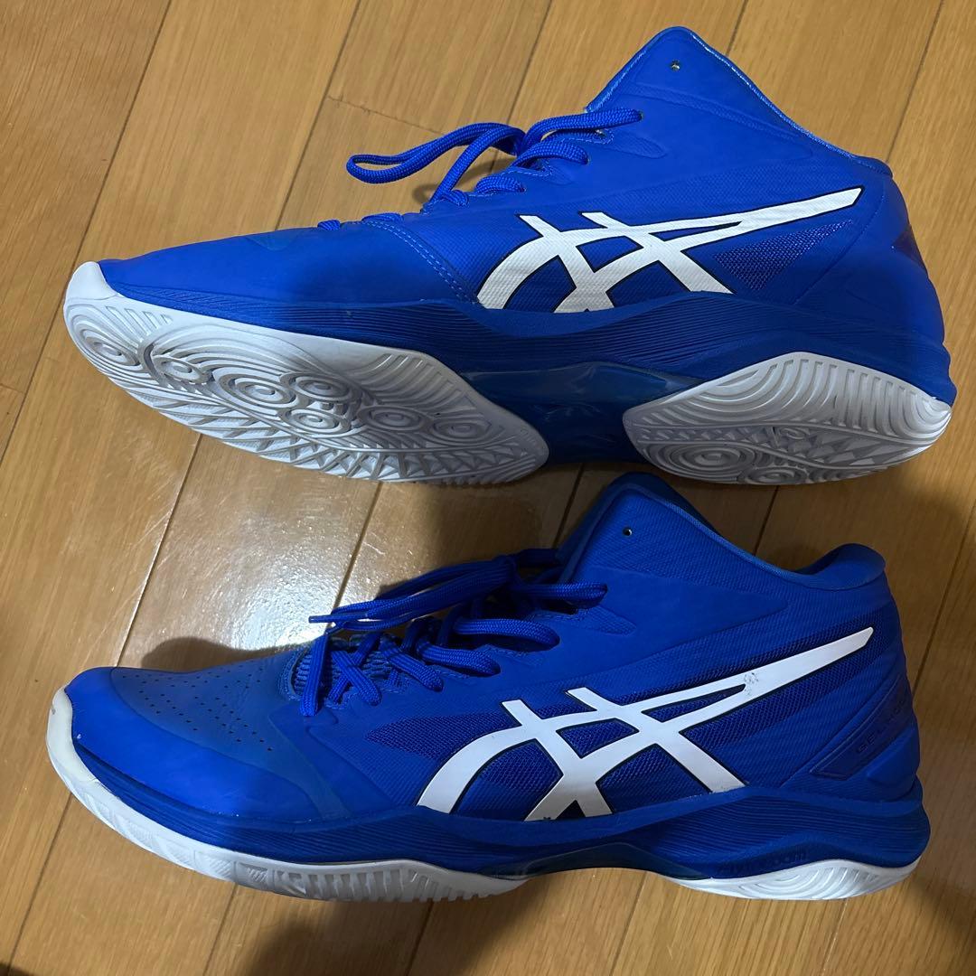 ASICS 屋内シューズ ブルー ハイカット 28cm バレーボール