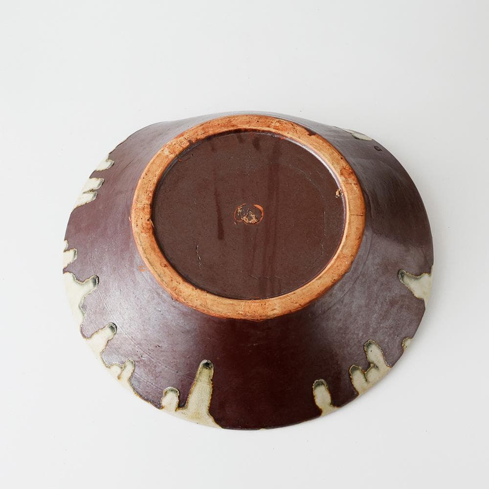 T　変形鉢　大鉢　水盆　自然釉　茶道具　茶器　陶器　唐津