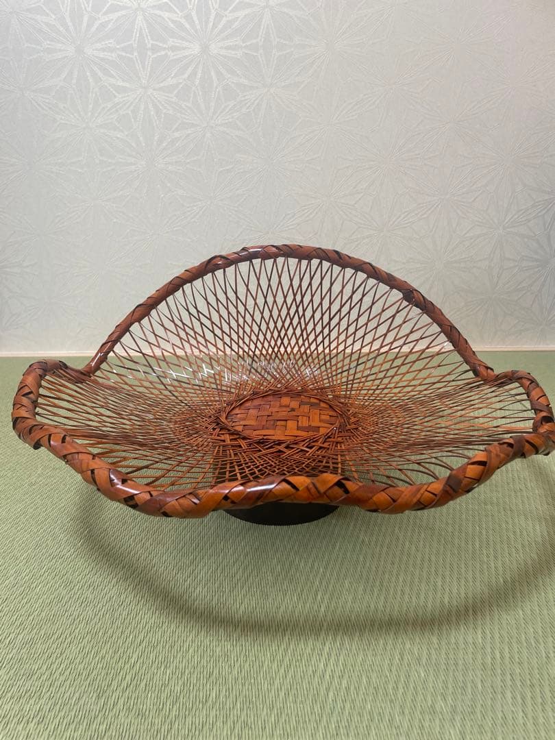 盛り籠　竹籠　煎茶道道具　床飾　盛り物
