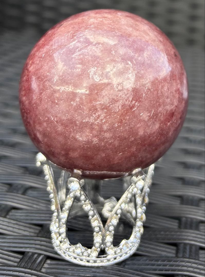 【天然石】スフィア　ストロベリークウォーツ②