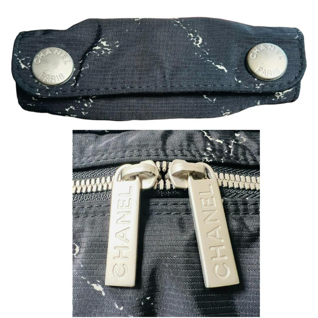 【美品】CHANEL 旧トラベルライン ボストンバッグ 大容量 旅行 黒 出張