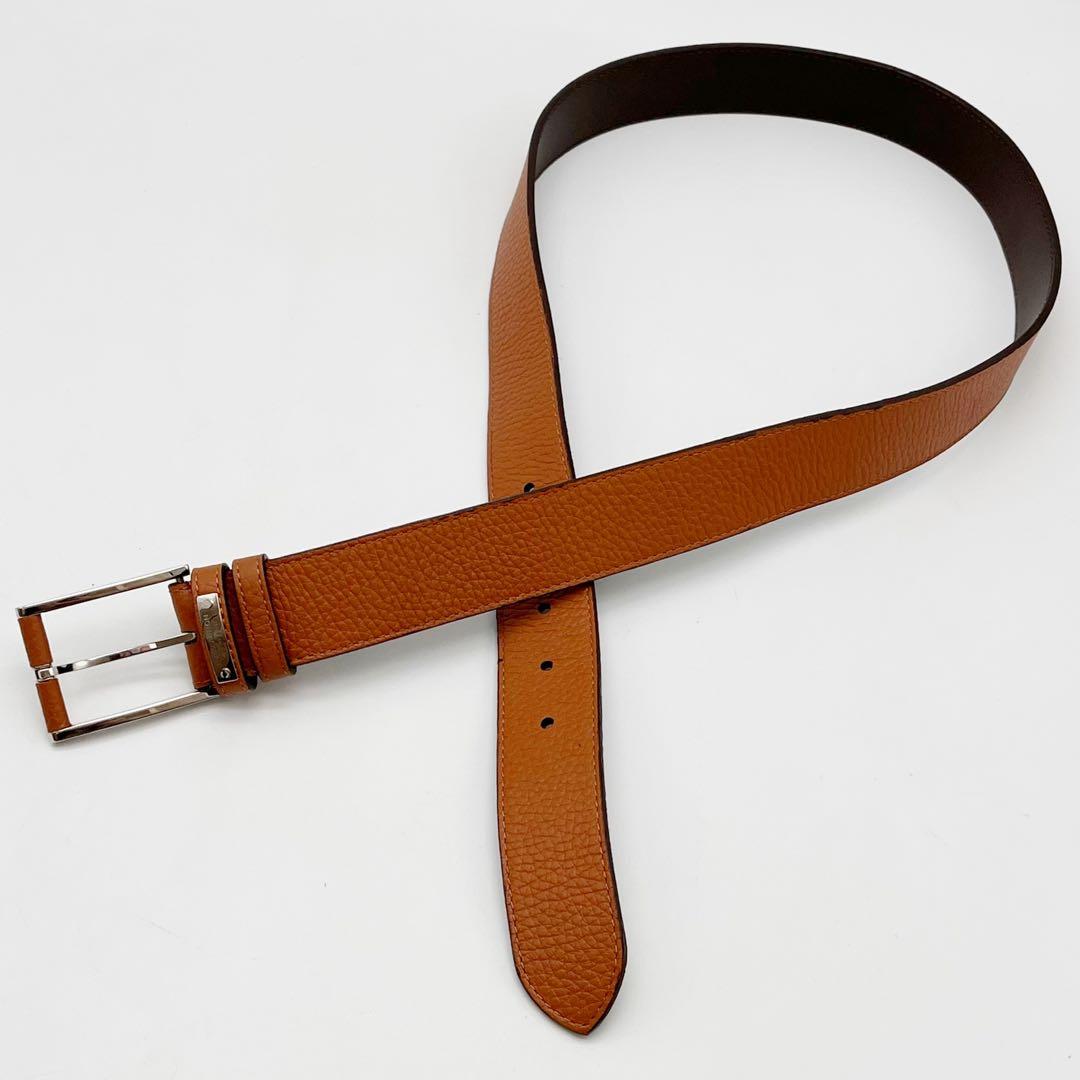 ルイヴィトン　サンチュール ポンヌフ　ベルト シルバー金具 95/38 茶色