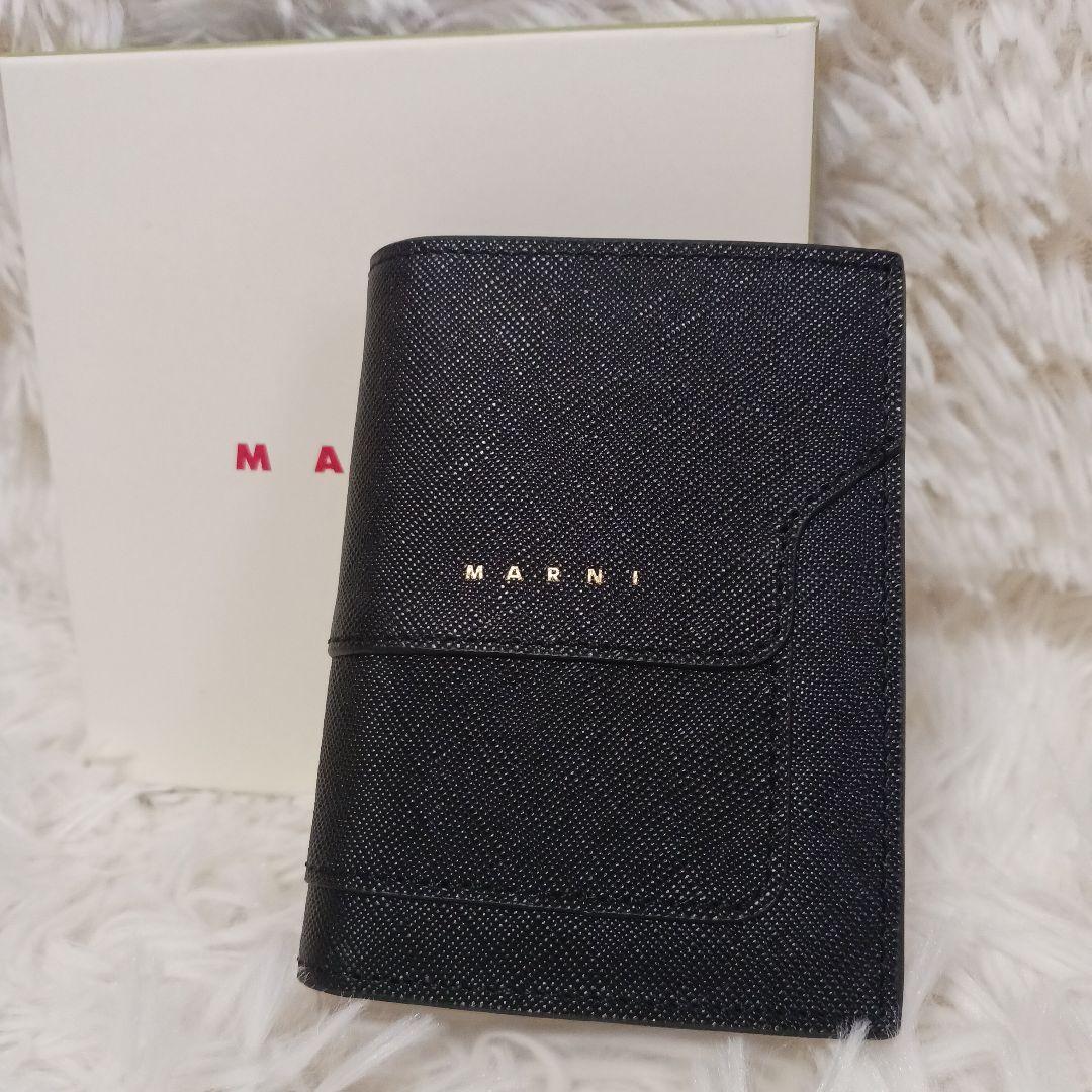 MARNI マルニ サフィアーノレザー 二つ折り財布 コンパクトウォレット