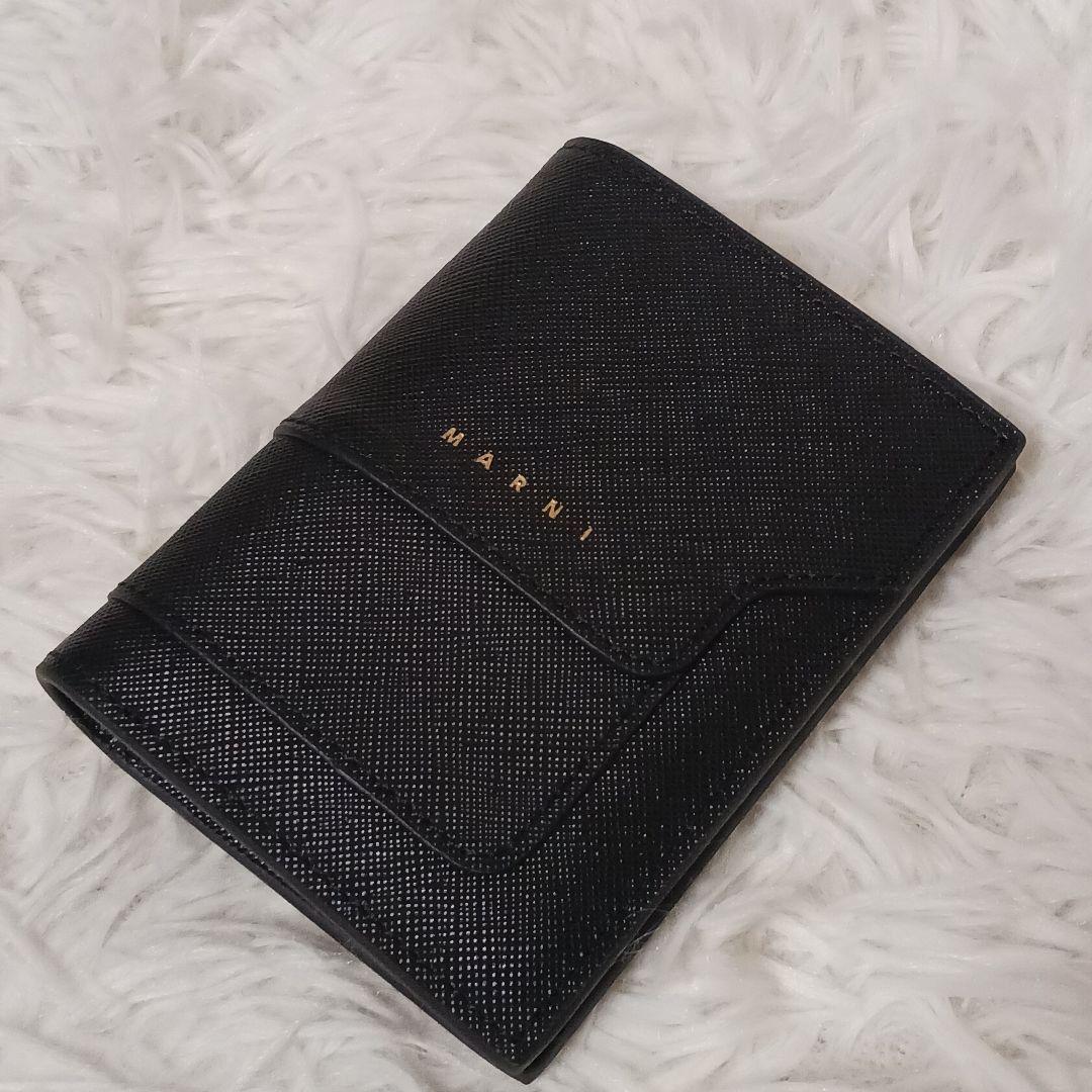 MARNI マルニ サフィアーノレザー 二つ折り財布 コンパクトウォレット