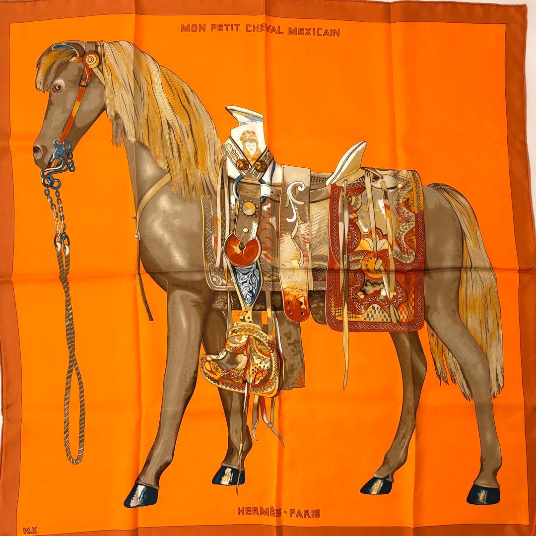 【未使用】エルメス　カレ　MON PETIT CHEVAL MEXICAIN　馬