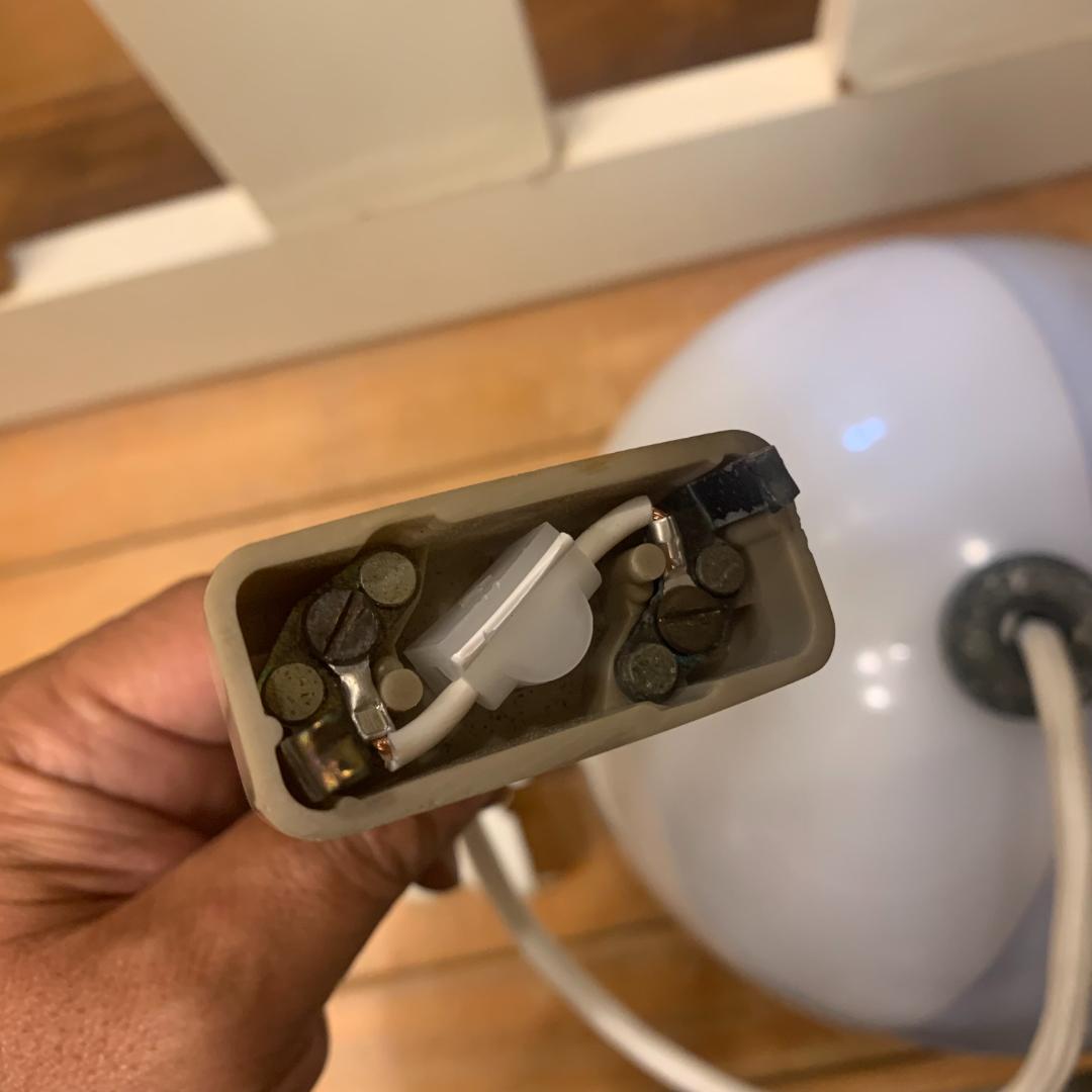 チューリップライト ブルー その2 昭和レトロ ペンダントライト コード交換済