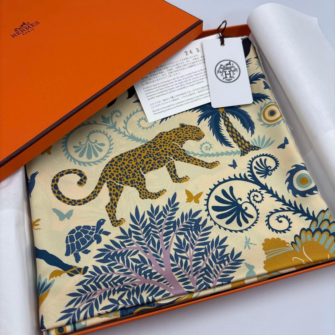【未使用】HERMES ダブルフェイス オルフェウスの魅力に誘われて　スカーフ