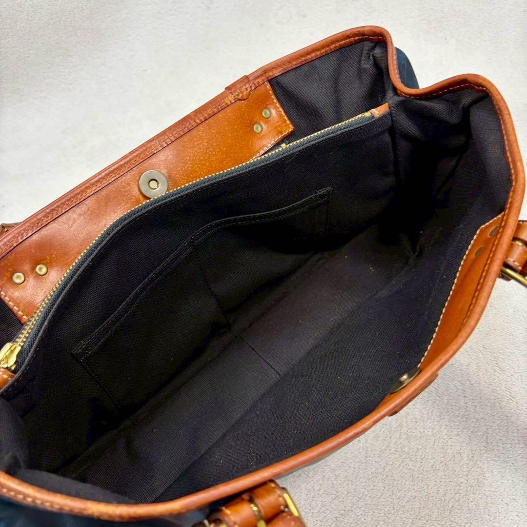 【美品✨】Felisi フェリージ　リモンタナイロン レザー トートバッグ