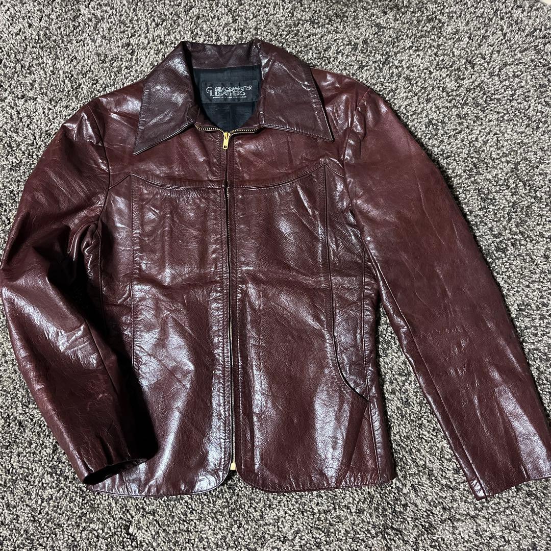 激レア 70s glasswater ヴィンテージ レザージャケット USA製