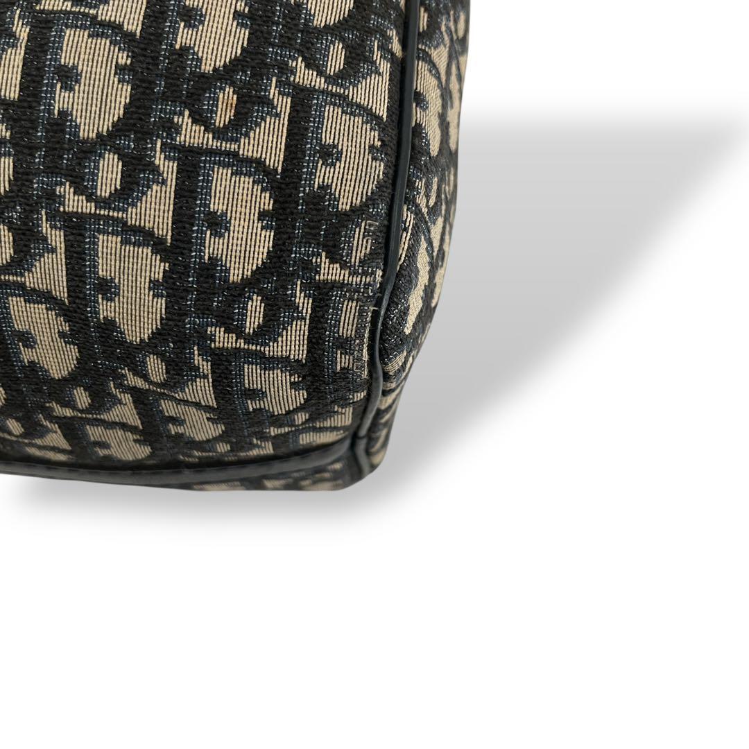 オールド　ディオール　トロッター柄　ミニボストン　ハンドバッグ　キャンバス