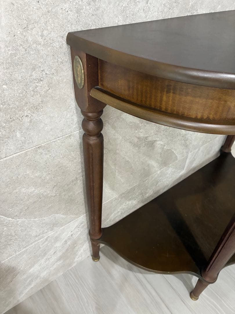 コンソールテーブル　引き出し付き　花代　アンティーク調　サイドテーブル　木製