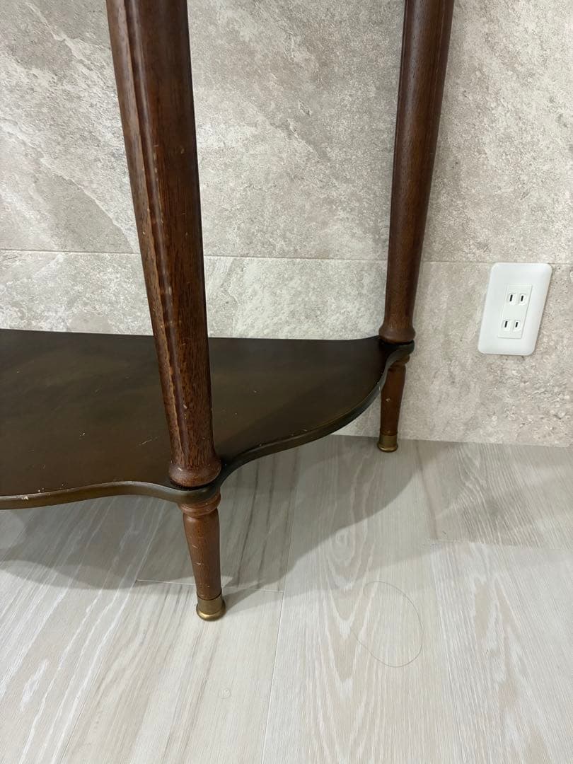 コンソールテーブル　引き出し付き　花代　アンティーク調　サイドテーブル　木製