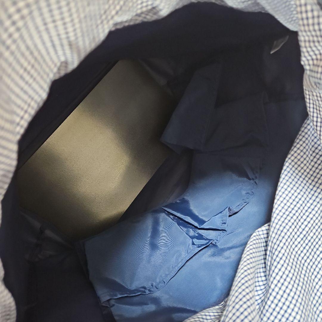 ☆familiar☆ネイビーマザーズバッグ刺繍☆ほぼ未使用☆オムツ替シート付☆