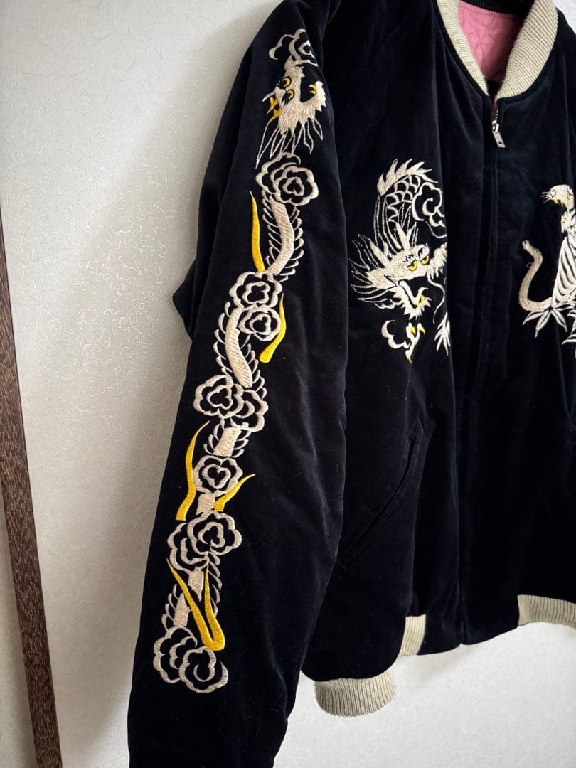 テーラー東洋スカジャンWHITETIGER×LANDSCAPE Lサイズ