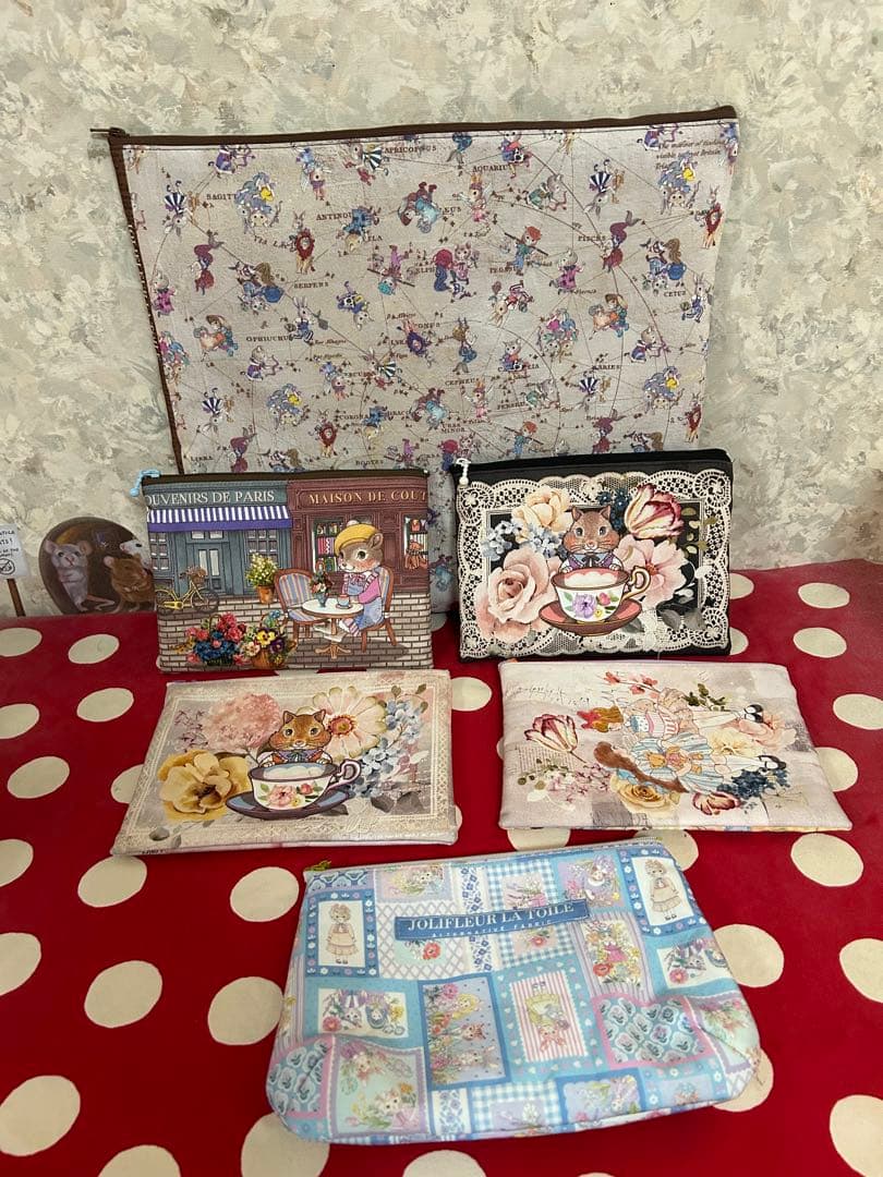 専用です　ハンドメイド　ファスナーポーチ6点　ジョリーフルール