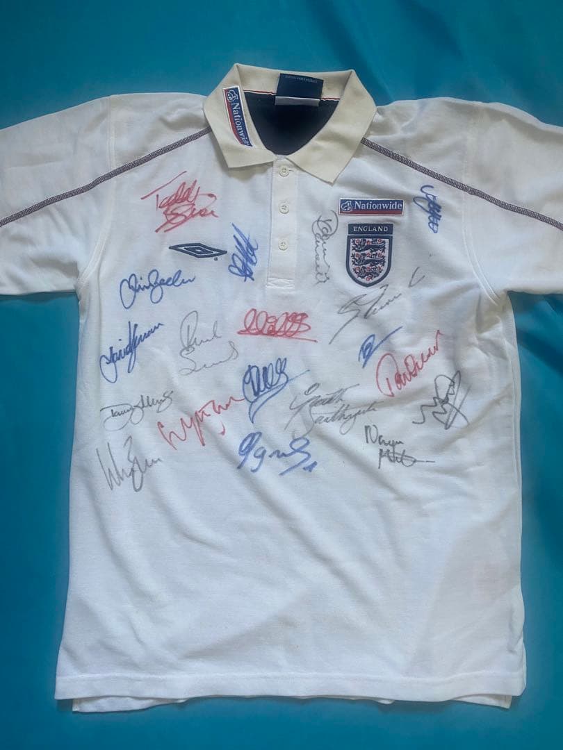 【最終価格】2002年日韓ワールドカップ　イングランド代表サイン